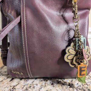 Chala Burgundy Bag With Hope Bag Charm